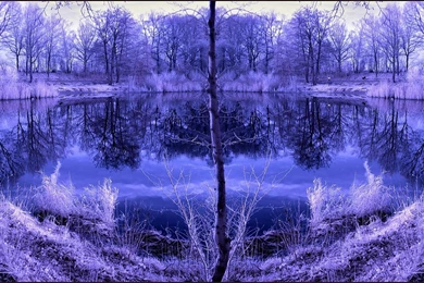 HORIZONTAL OF LAKE INFRARED WALLPAPER   (