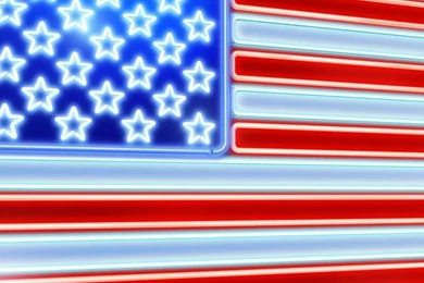 Download Neon USA Flag Wallpapers For iPhone 4