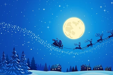 Download 1920x1080 Santa Into The Winter Christmas Night 2 Wallpapers
