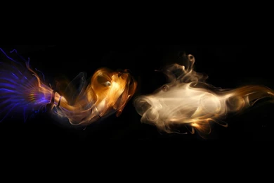 Multi Color Smoke Fish With Black Backgrounds 3d Gaming Hd ...