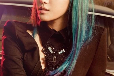 Download Korean Girl Blue Hair Wallpapers For iPhone 4
