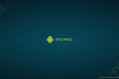 Download 1024x600 Minimalistic Android On A Blue Backgrounds Wallpapers