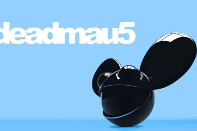 Black Deadmau5 On Blue Backgrounds Wallpapers For iPhone 4