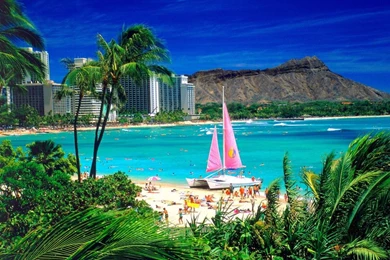 Waikiki Oahu Hawaii Backgrounds Picture 1024x768 Hd Wallpapers For ...