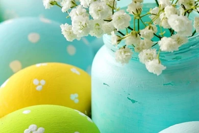 Wallpaper: Flowers, Easter, Spring, Eggs, Pastel, Wood, Holidays ...