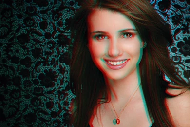 Emma Roberts Anaglyph