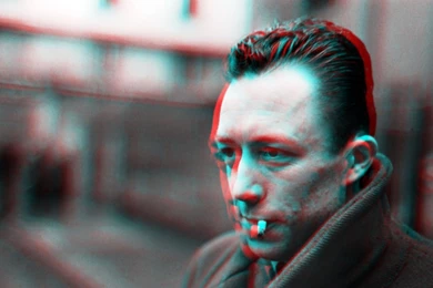 Albert Camus, Anaglyph 3D, Writers, Men, Cigarettes Wallpapers HD