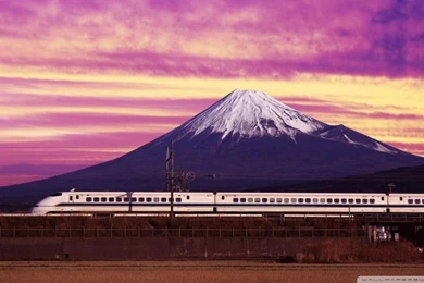 Shinkansen Bullet Train And Mount Fuji Japan HD Desktop Wallpapers ...