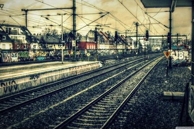Train Station HDR HD Desktop Wallpapers : Widescreen : High ...