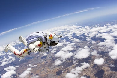 Red Bull Sky Diver HD Desktop Wallpapers
