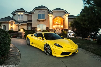 ADV1 Wheels FERRARI F430 Tuning Yellow Wallpapers