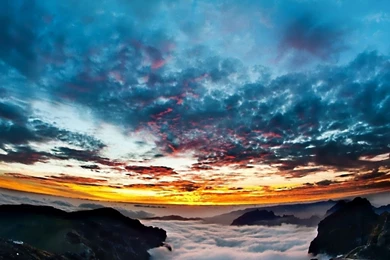 Download Wallpapers 2560x1080 Sky, Sunset, Panorama, Landscape ...