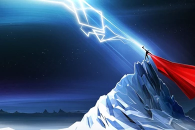 1366x768 Thor Lightning Art Wallpapers