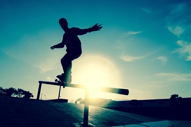Download Wallpapers 2048x1152 Skate, Board, Athlete, Railings ...