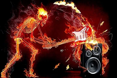 Gallery For   Flame Skull Wallpapers Hd