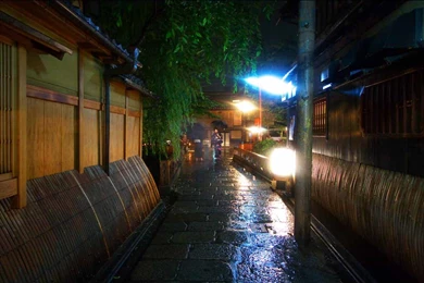 Girl In Rainy Night Wallpapers