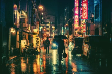 Rainy Night In Tokyo (x post From /r/wallpapers) : Cyberpunk