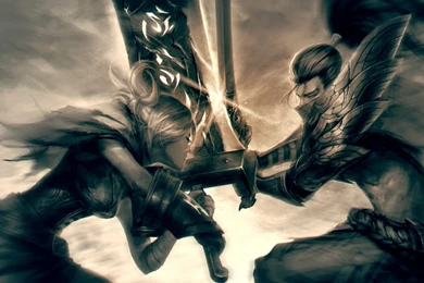 Download Wallpapers 1366x768 League Of Legends, Yasuo, Riven, The ...