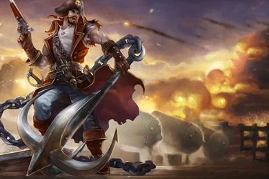 1366x768 League Of Legends, Weapons, Pirate, Anchor, Gangplank ...