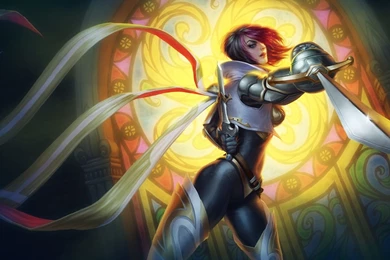 1366x768 League Of Legends, Fiora, Girl, Blades, Lol, Stained ...