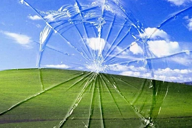 Funny Wallpapers Broken Desktop   (