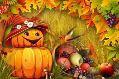 Fall Leaves And Pumpkin Wallpapers 19