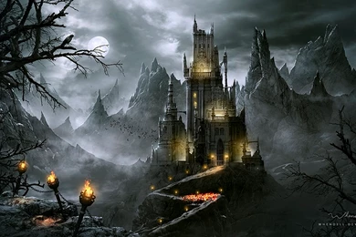 Dracula's Castle Landscape Photomanipulation Wallpapers