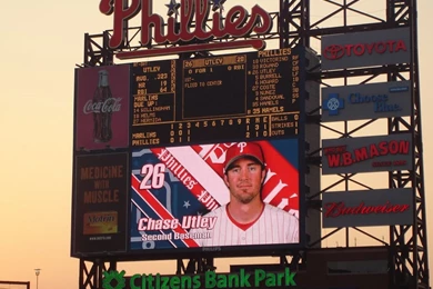 Citizens Bank Park Scoreboard Chase Utley 2006
