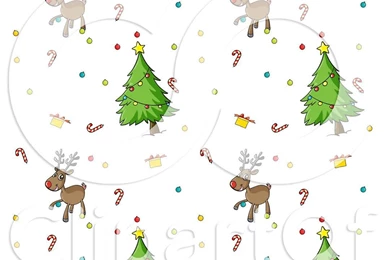 Clipart Of A Seamless Backgrounds Pattern Of Christmas Trees And ...