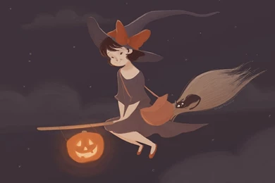 Cute_halloween_Background Witch on Broom1.jpg