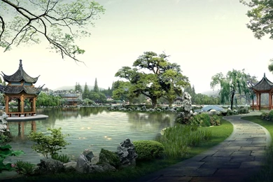 Japanese Garden Wallpapers Digital Art Wallpapers