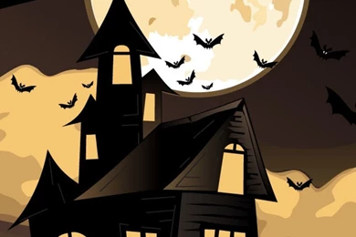 Download Wallpapers 1080x1920 House, Witch, Flying, Halloween, Sky ...