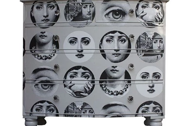 Dishfunctional Designs: Upcycled Dressers: Painted, Wallpapered ...