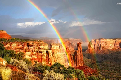 Rainbows In The Colorado National Monument Wallpapers   Nature ...