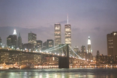 NY Brooklyn Bridge Twin Towers Wallpaper.jpg