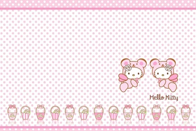 Download Hello Kitty Bow Cute Dress Pink Wallpapers 1024x768