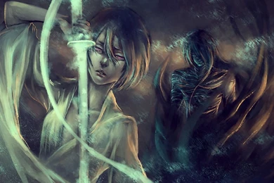 Bleach Kurosaki Ichigo Fantasy Art Kuchiki Rukia Final Getsuga ...