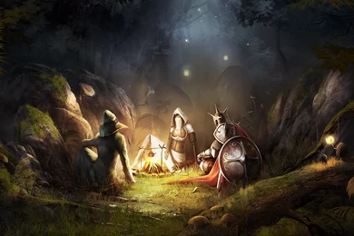 Warriors Resting In The Forest   Trine 2 Wallpapers 24886
