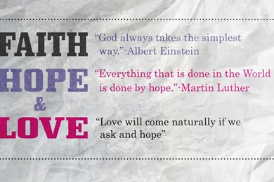 FAITH HOPE AND LOVE Quotes Like Success