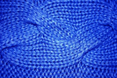 Cobalt Blue Cable Knit Pattern Texture Picture