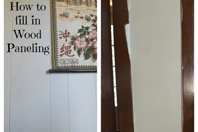 Confessions Of An ADD Housewife: How To Fill In Wood Paneling