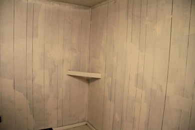 Rental Improvement: Painting Faux Wood Paneling