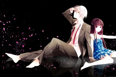 Anime Boy Girl Romance Petals