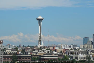 Space Needle Louds Water Washington Seattle 4K Or HD Wallpapers For ...