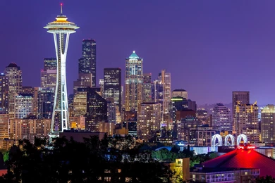 Seattle Space Needle View   Wallpaper.