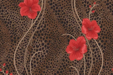 Fine Decor Kariba Floral Wallpapers Chocolate Brown Red   FD31394 ...