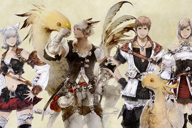 FFXIV Miqote/Hyur Concept Art Wallpapers