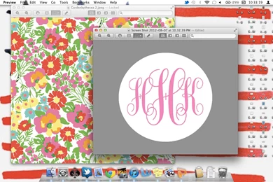 The Pink And Green Prep: Monogram Desktop Backgrounds!
