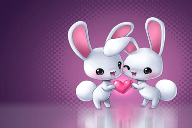 Cute Rabbit Love Wallpapers Animated