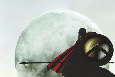 300 Spartan Warrior Shield Spear Moon Historical HD Knockout ...